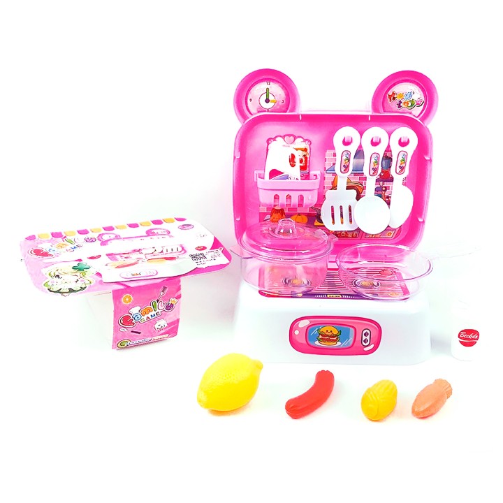 Cocina Niñas Juguete Maleta Portatil Con Utencilios