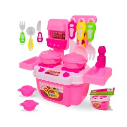 Cocina Niñas Juguete Portatil Con Utencilios