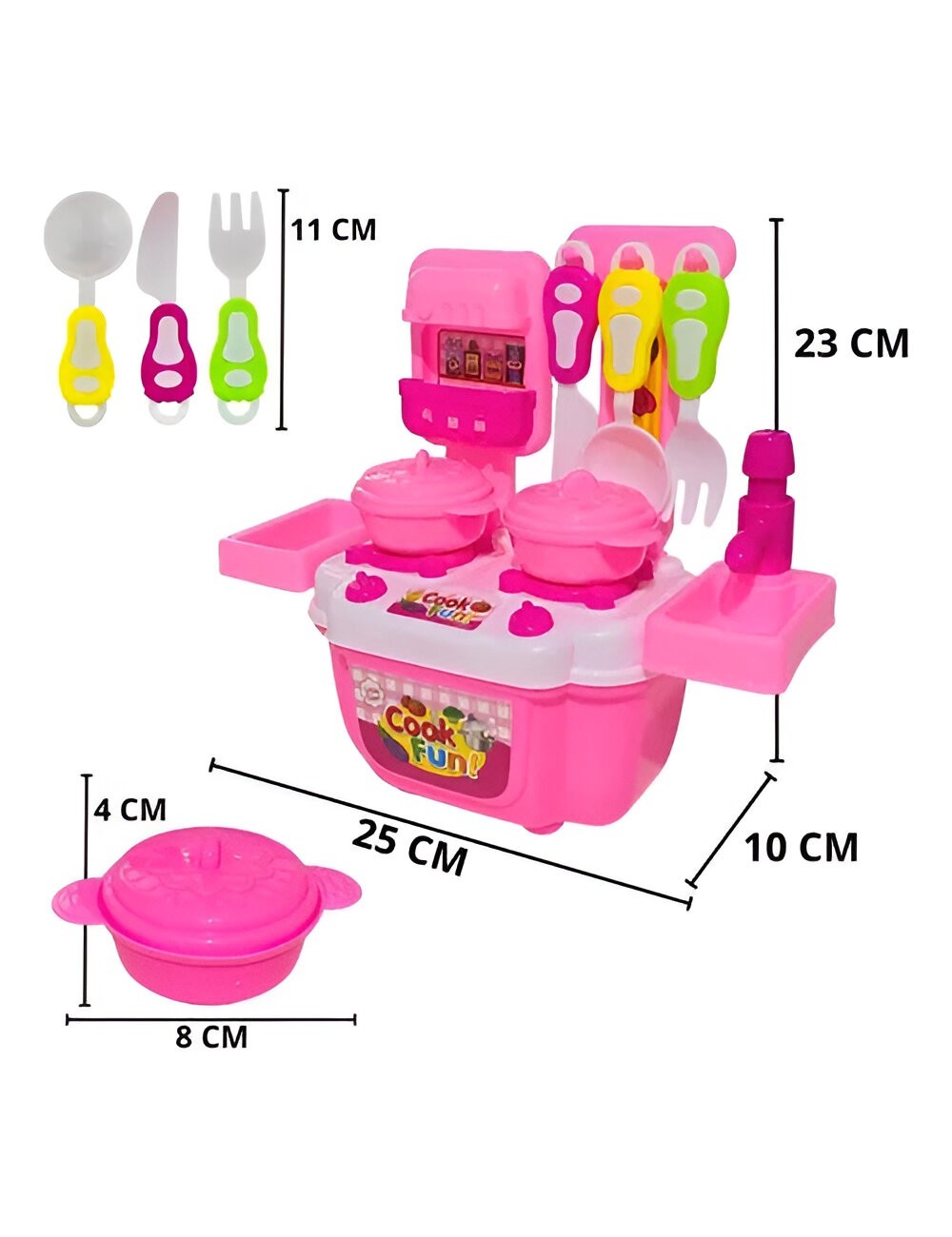 Cocina Niñas Juguete Portatil Con Utencilios