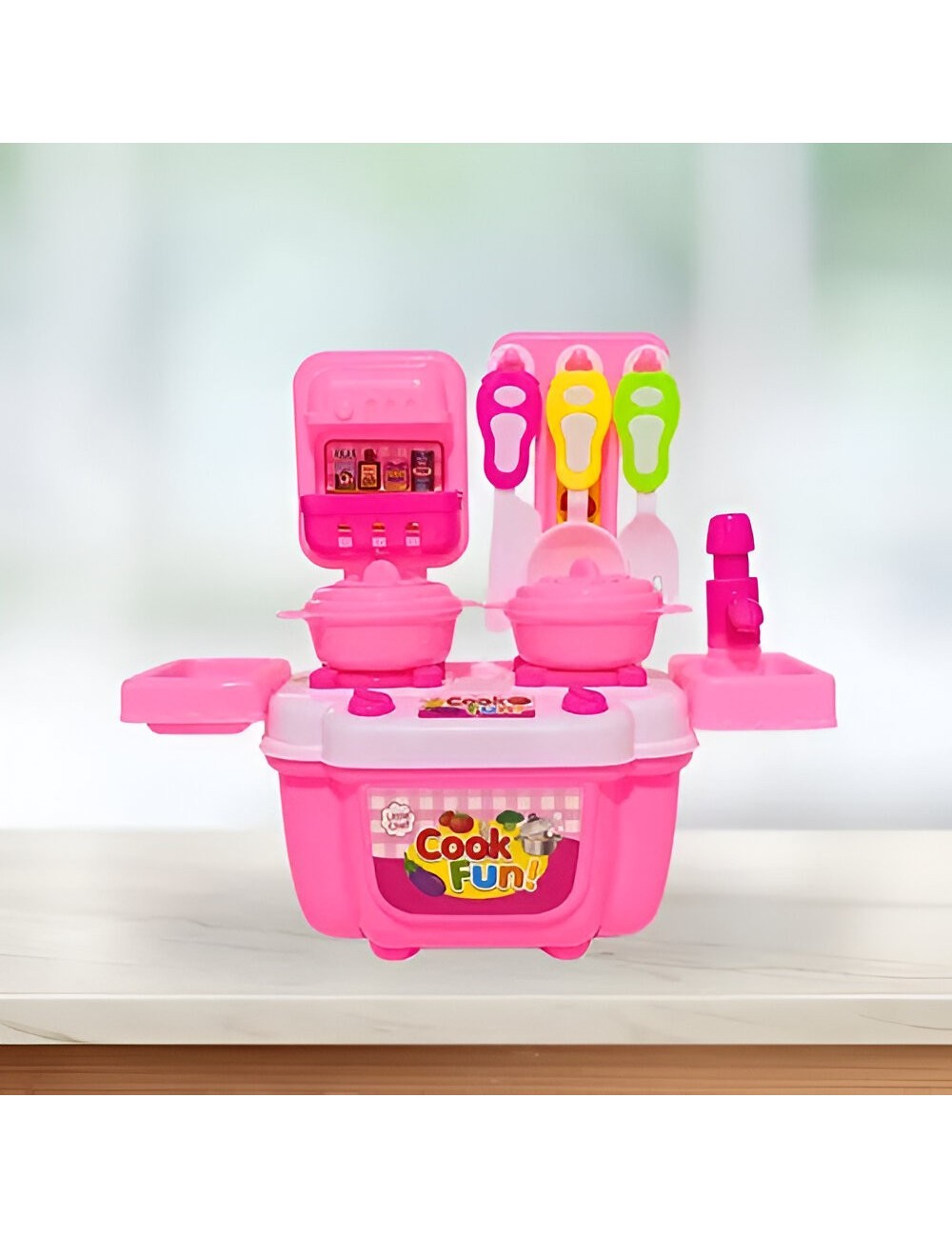 Cocina Niñas Juguete Portatil Con Utencilios