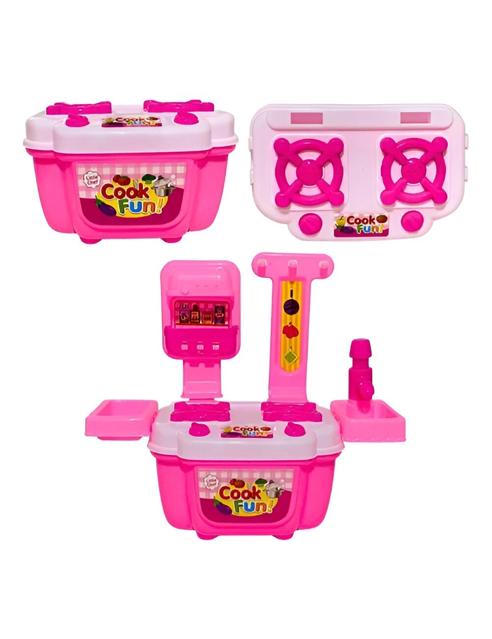 Cocina Niñas Juguete Portatil Con Utencilios