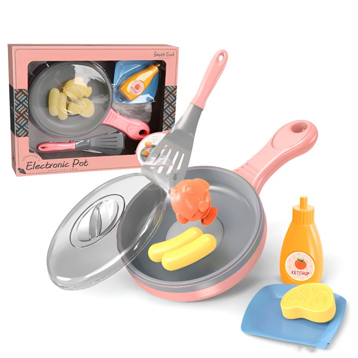 Kit De Utencilios Cocina Sarten Comida De Juguete Niñas