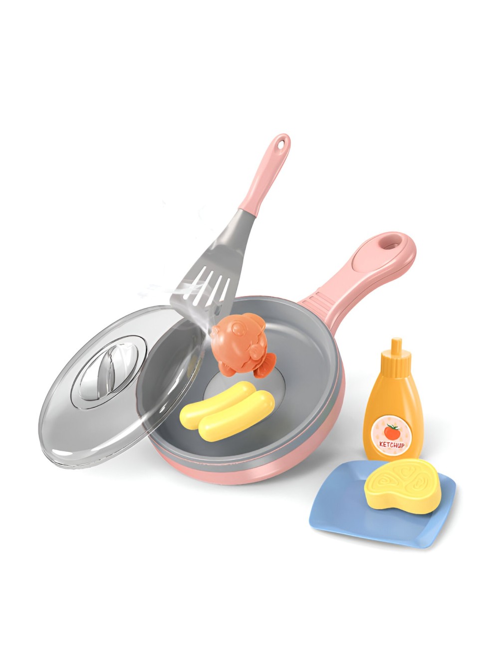 Kit De Utencilios Cocina Sarten Comida De Juguete Niñas