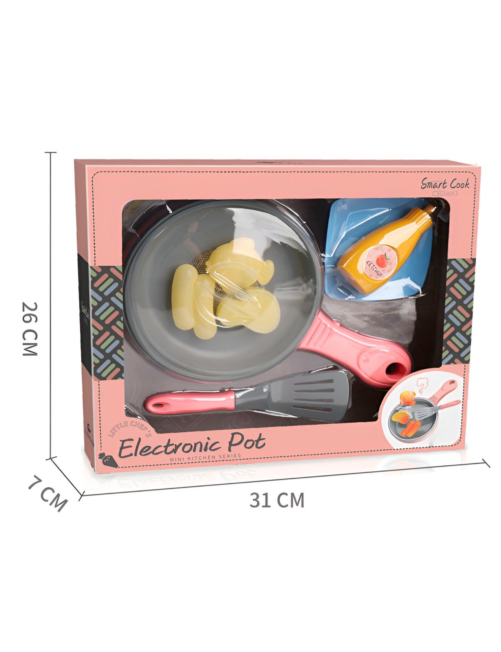Kit De Utencilios Cocina Sarten Comida De Juguete Niñas