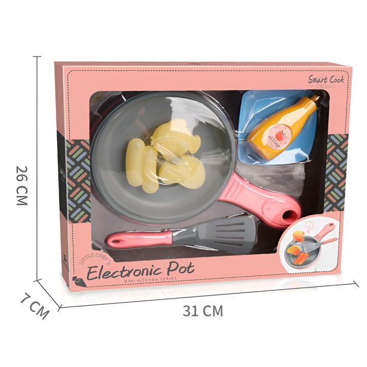 Kit De Utencilios Cocina Sarten Comida De Juguete Niñas