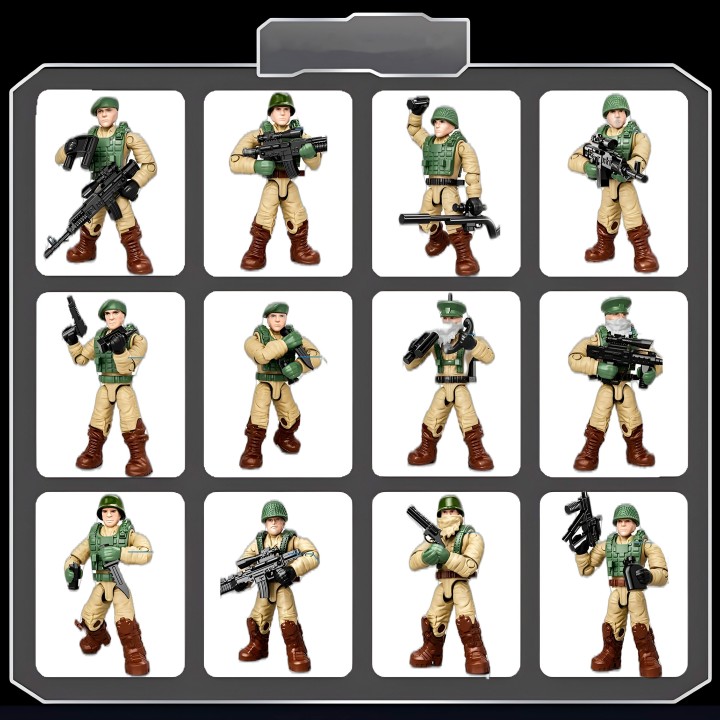 Soldados Militar Con Accesorio Sorpresa Juguete Niños X 1 Un