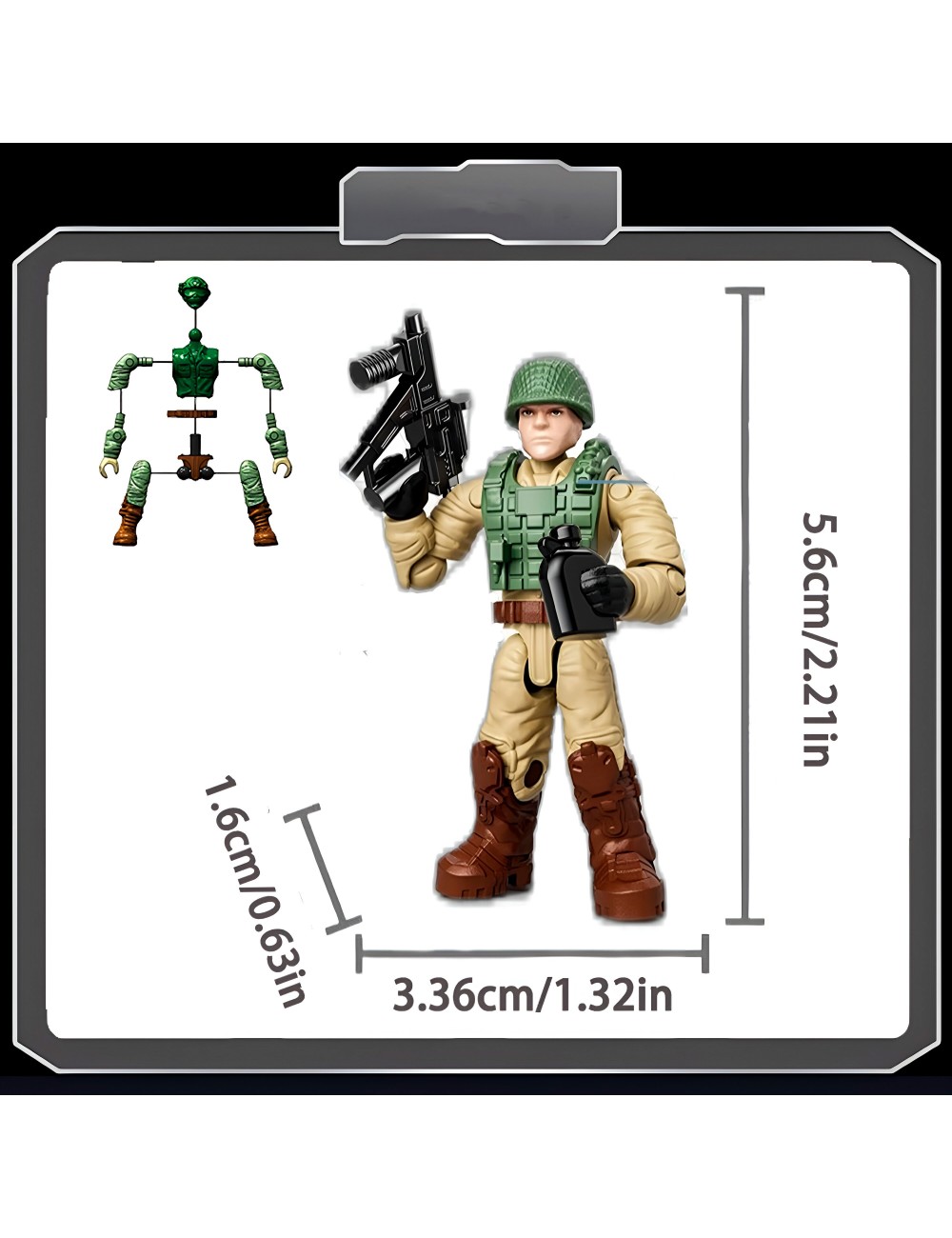 Soldados Militar Con Accesorio Sorpresa Juguete Niños X 1 Un