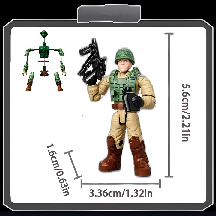 Soldados Militar Con Accesorio Sorpresa Juguete Niños X 1 Un