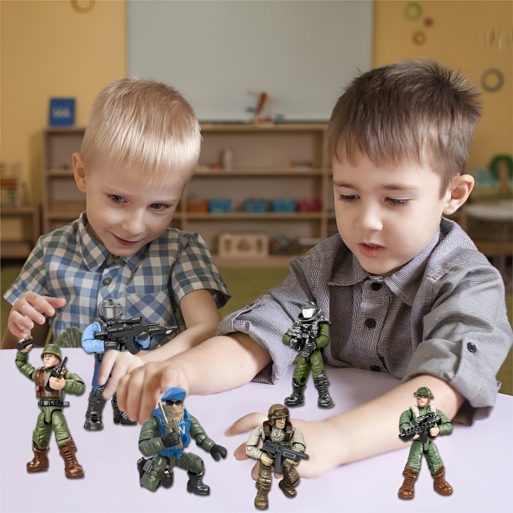 Soldados Militar Con Accesorio Sorpresa Juguete Niños X 1 Un
