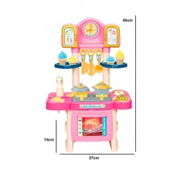 Cocina Niñas Juguete Niña Luz Sonido Con Utencilios +bateria