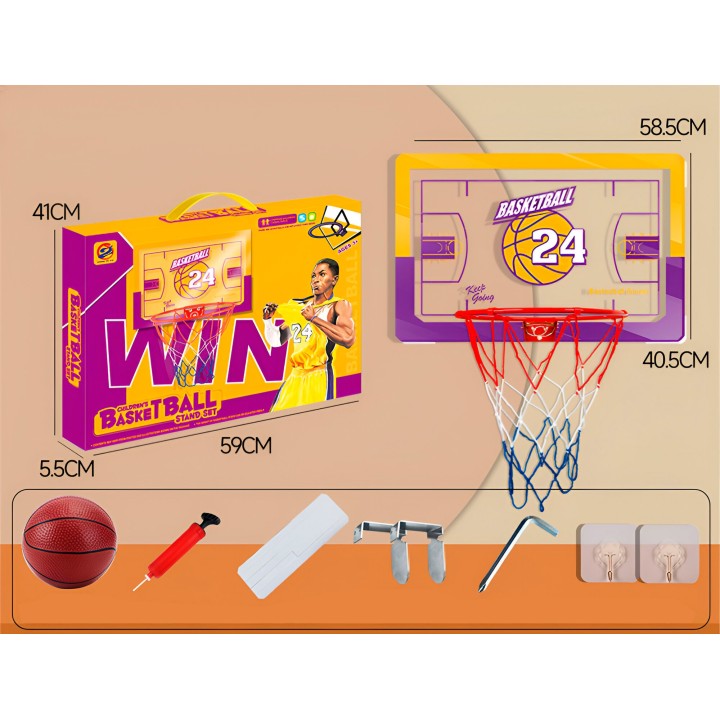 Cancha Canasta Baloncesto Basketbal Basquet Pared + Balon