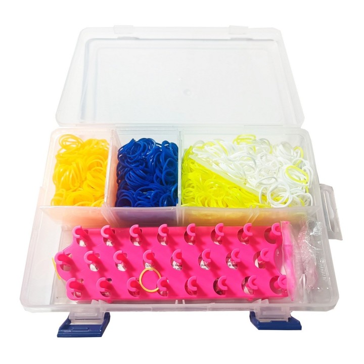 Set Kit Hacer Pulseras Collares Niña Style Ligas Canasta