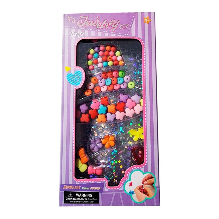 Set Kit Hacer Pulseras Collares Niña Style Pedreria Cono
