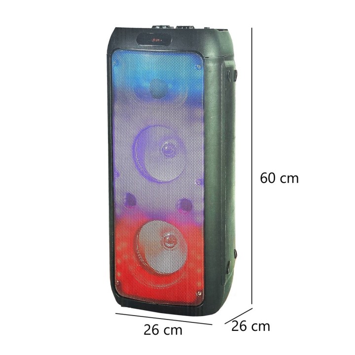 Cabina De Sonido Recargable Bluetooth Aux Parlante Luces