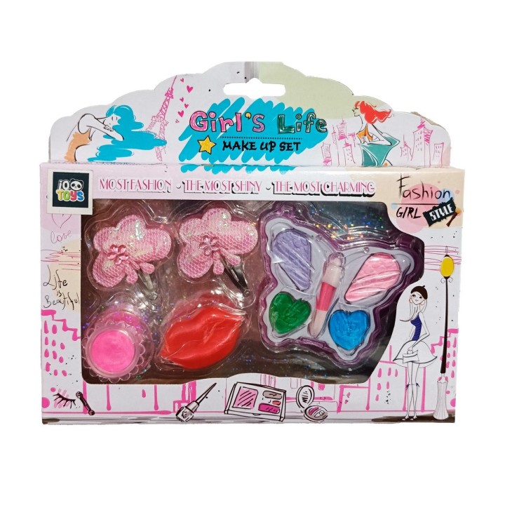 Kit De Maquillaje Para Niñas Juguete Princesas Mariposa