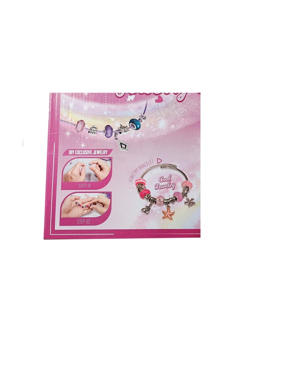 Set Kit Hacer Pulseras Charms Niña Style Pedreria Accesorios