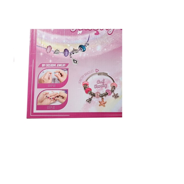 Set Kit Hacer Pulseras Charms Niña Style Pedreria Accesorios