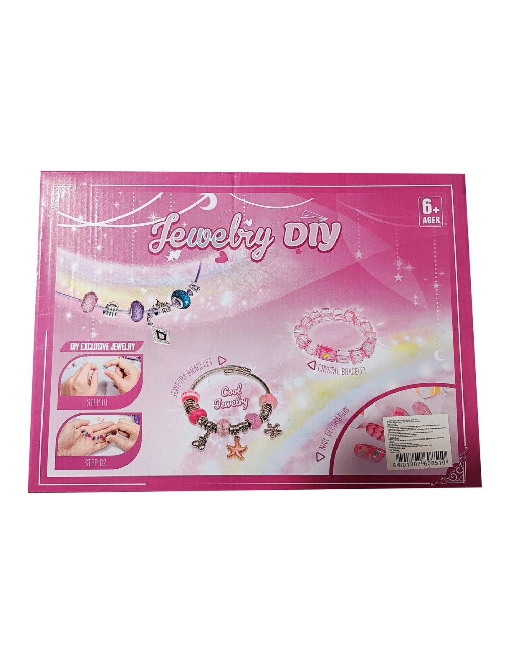 Set Kit Hacer Pulseras Charms Niña Style Pedreria Accesorios