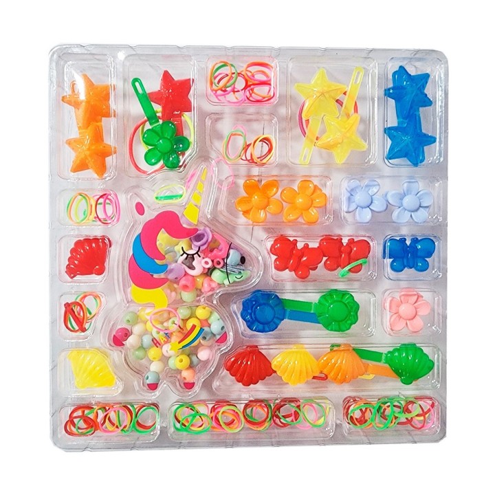 Set Kit Hacer Pulseras Collares Niña Style Pedreria Niñas