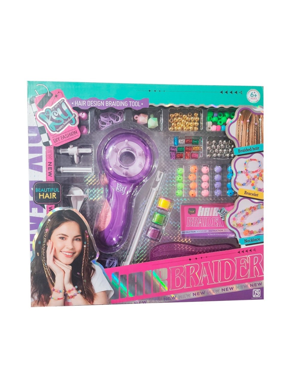 Set Kit Para Hacer Peinados Trenza Cabello Creatividad Niña