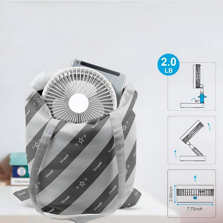 Ventilador Abanico Electrico Plegable Recargable Portatil