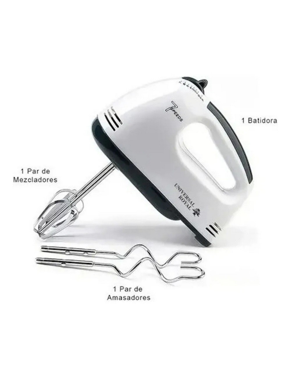 Batidora Mano He-133 260 W 7 Velocidades Acero Inoxidable