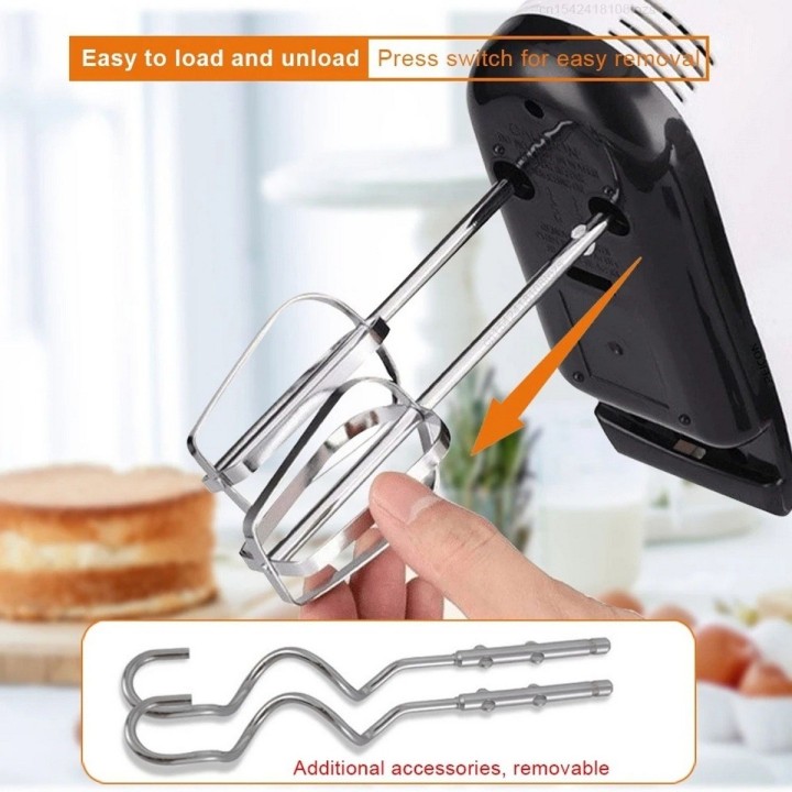 Batidora Mano He-133 260 W 7 Velocidades Acero Inoxidable