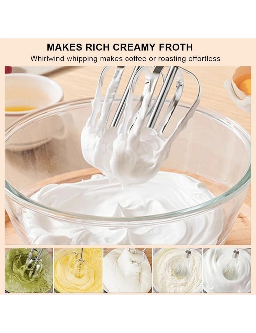 Batidora Mano He-133 260 W 7 Velocidades Acero Inoxidable