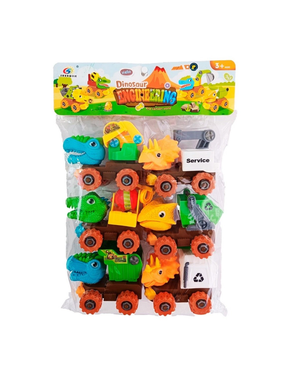 Carro Camion Construccion Dinosaurio Armable Juguete Niño