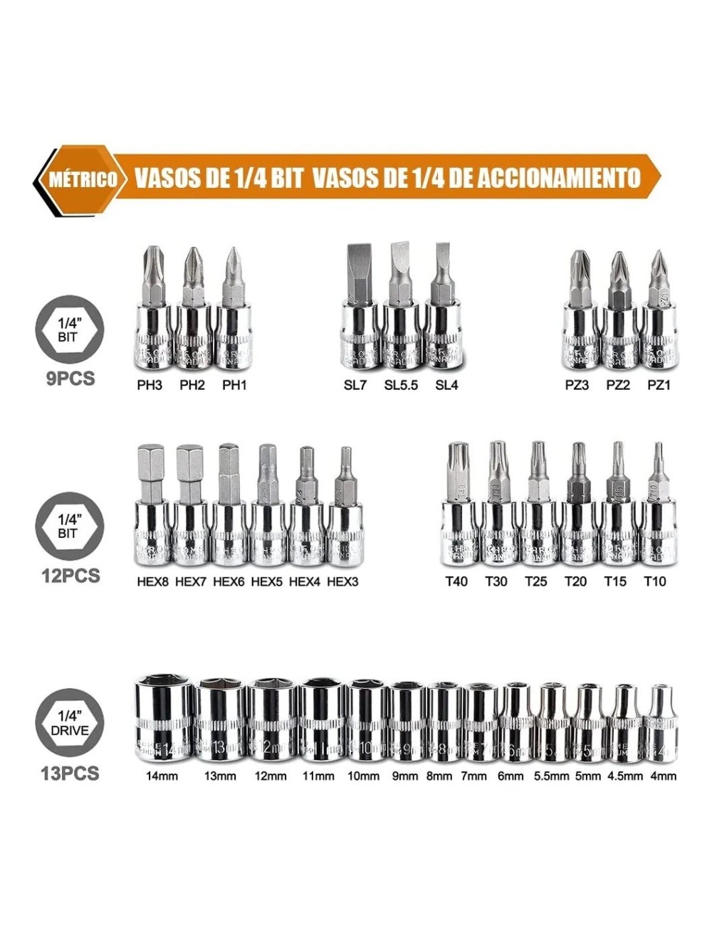 Juego De Dados Copas 46 Piezas Llaves De Tubo Caja Portatil