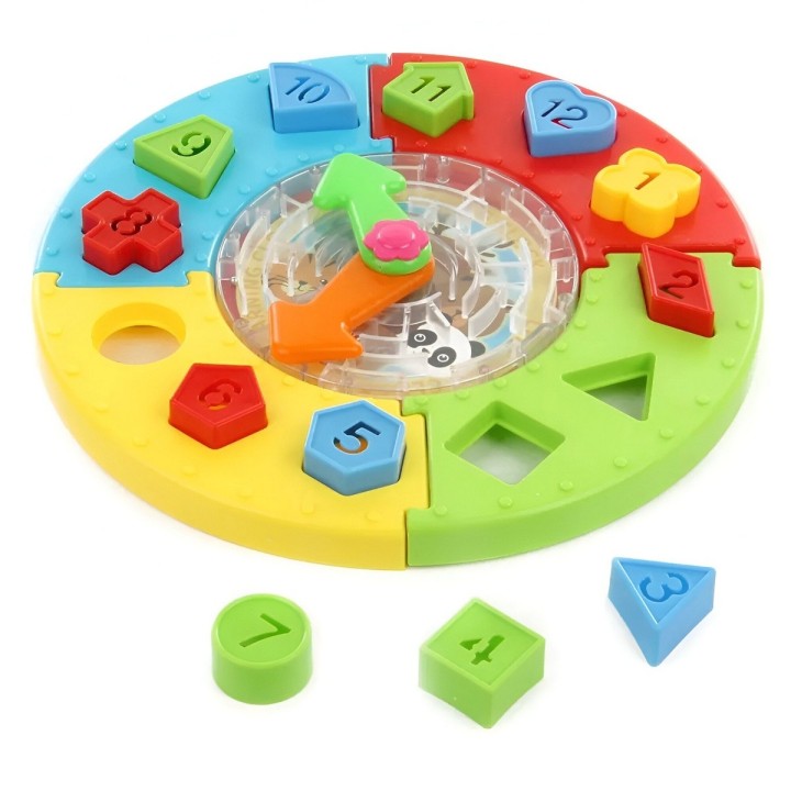 Laberinto Reloj Juego De Encastre Interactivo Didactico Niño