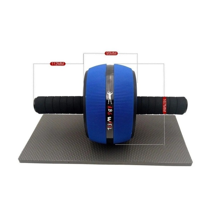 Rueda Abdominal Rodillo Grueso Tipo Barril Gym + Tapete