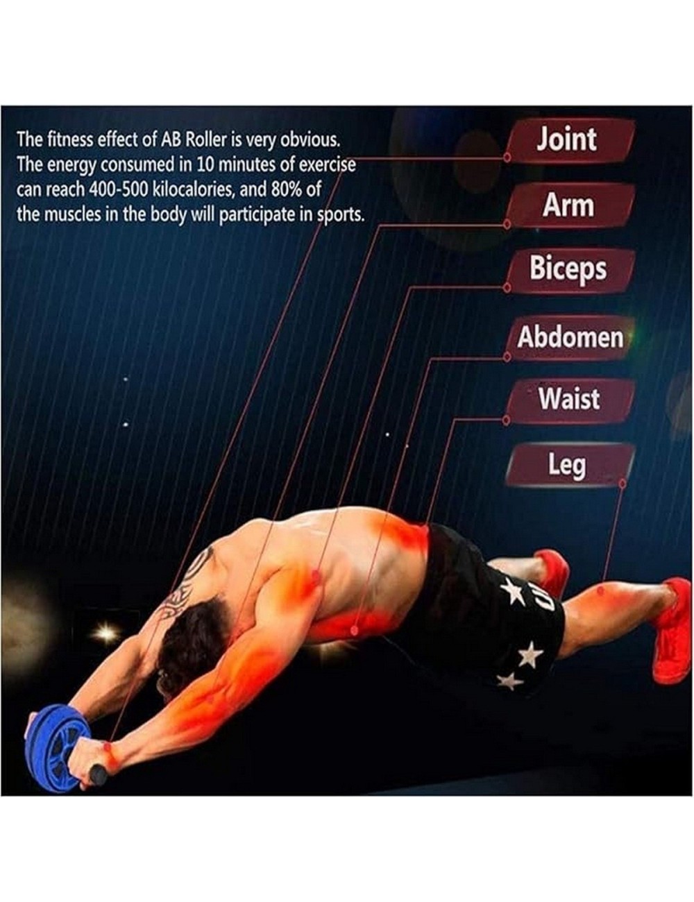 Rueda Abdominal Rodillo Grueso Tipo Barril Gym + Tapete