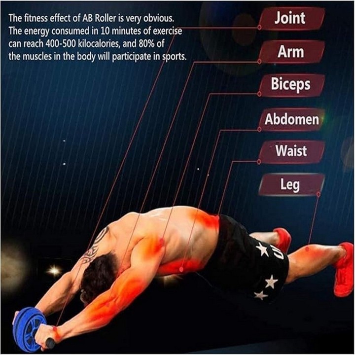 Rueda Abdominal Rodillo Grueso Tipo Barril Gym + Tapete