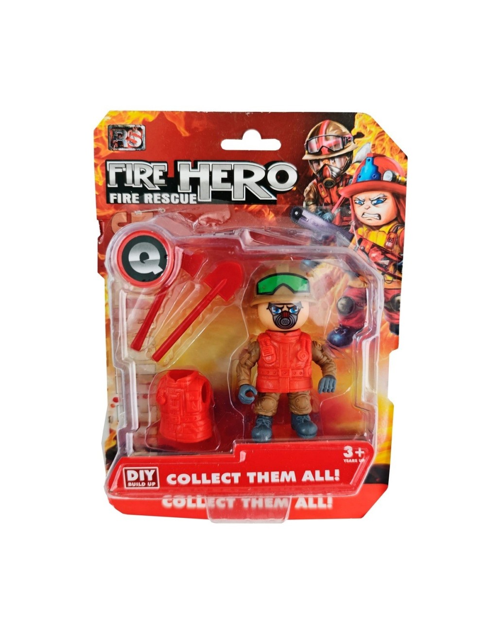 Figura Bombero Juguete Con Accesorios Herramientas Niños