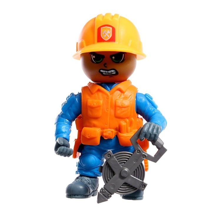 Figura Constructor Juguete Con Accesorios Herramientas Niños