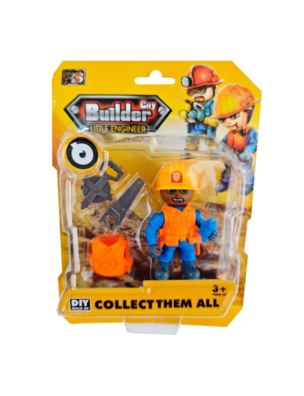 Figura Constructor Juguete Con Accesorios Herramientas Niños