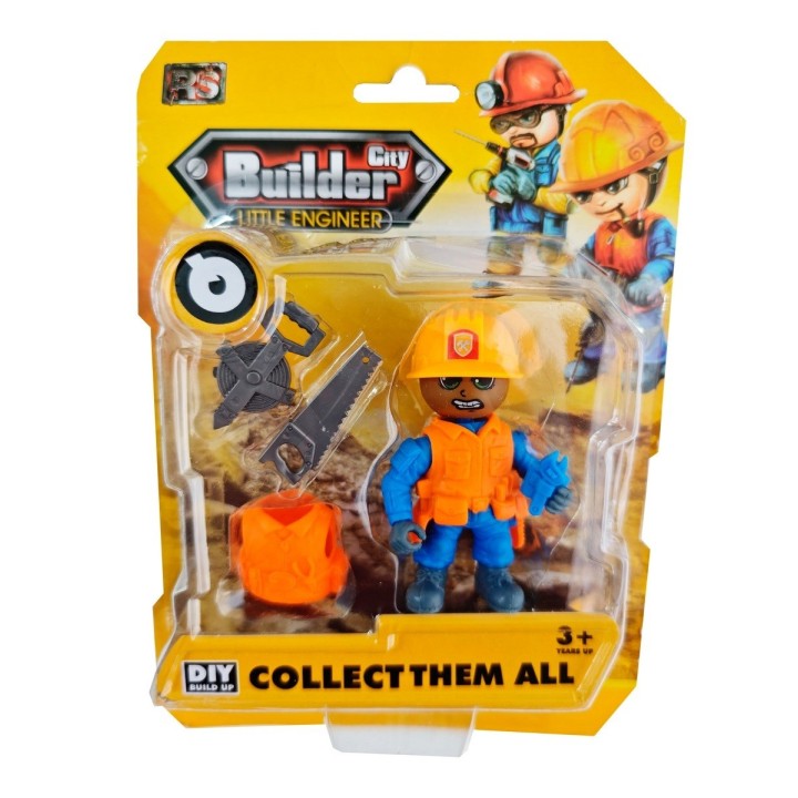 Figura Constructor Juguete Con Accesorios Herramientas Niños