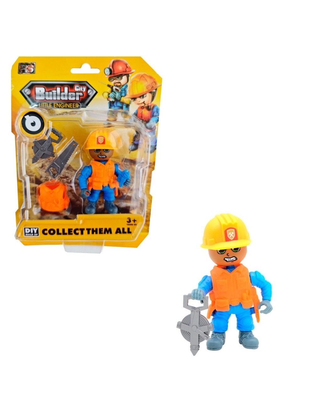 Figura Constructor Juguete Con Accesorios Herramientas Niños
