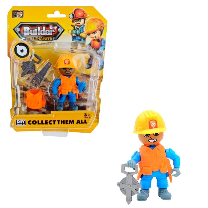 Figura Constructor Juguete Con Accesorios Herramientas Niños