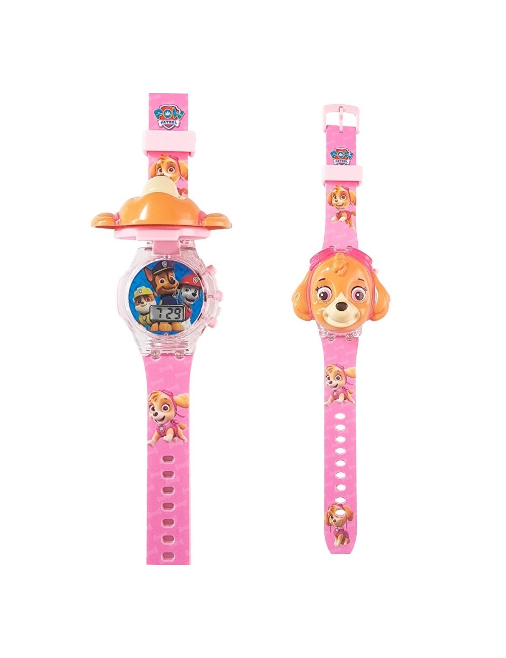 Reloj Niñas Digital Luces Sonido Tapa Patrulla Canina Niñas