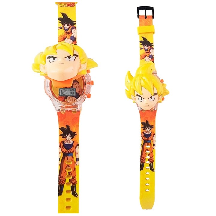 Reloj Niños Digital Luces Sonido Tapa Goku Dragon Ball Z
