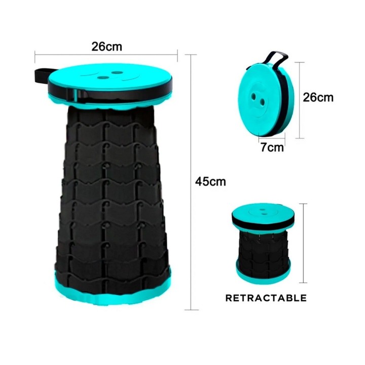 Banco Retractil Plegable Taburete Portatil Correa Ajustable