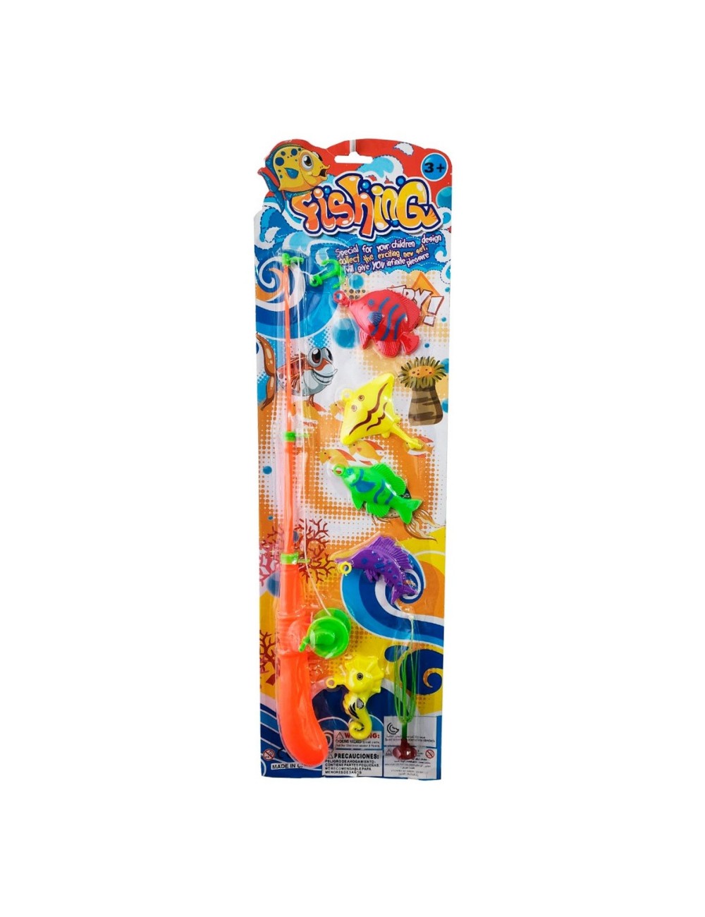 Juego De Pesca Ancla Juguete Caña De Pescar Peces Infantil