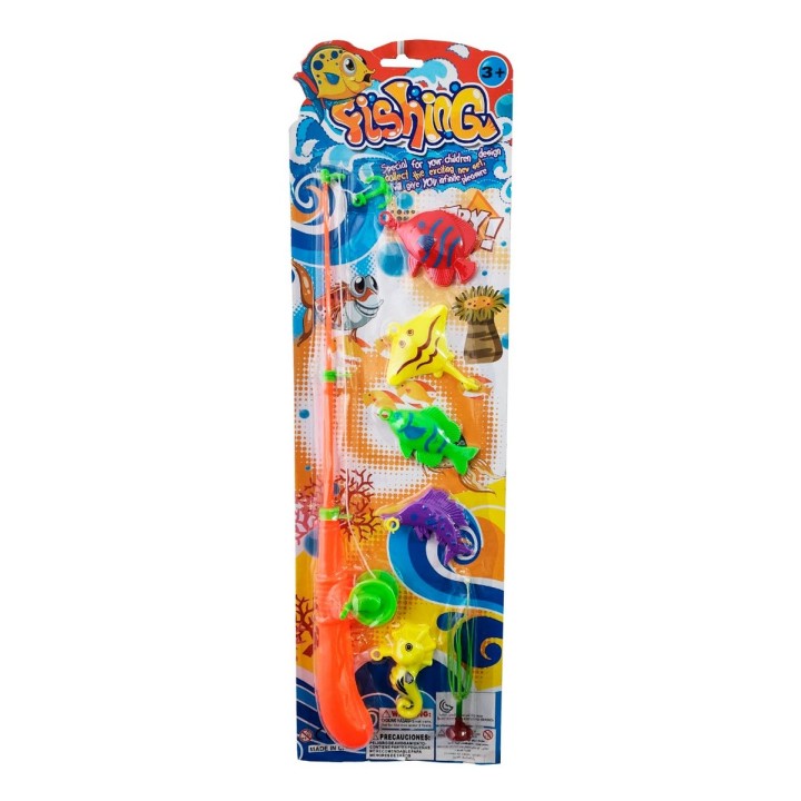 Juego De Pesca Ancla Juguete Caña De Pescar Peces Infantil