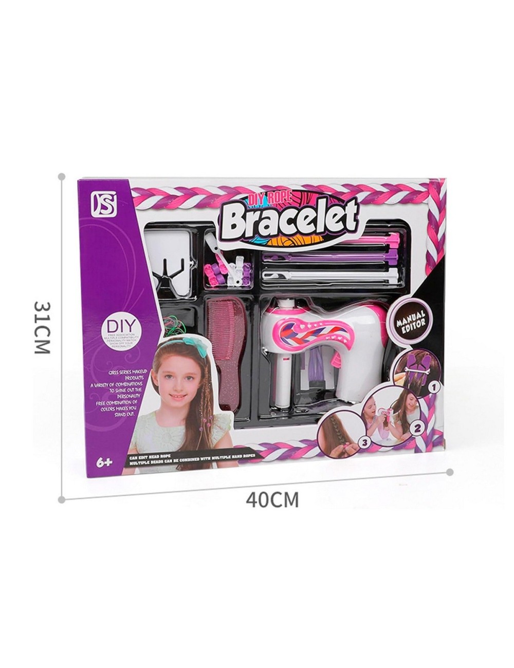 Set Kit Para Hacer Peinados Trenzas Niñas Interactivo