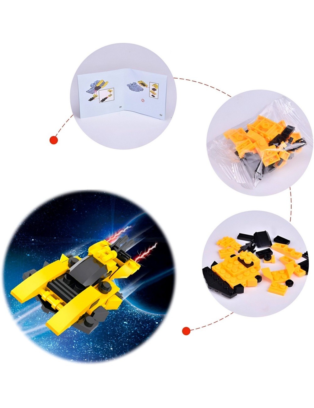 Juguete Armable Nave Espacial Sorpresa Armatodo Niño X 1und