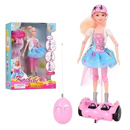 Muñeca Patineta Scooter Control Remoto Juguete + Accesorios
