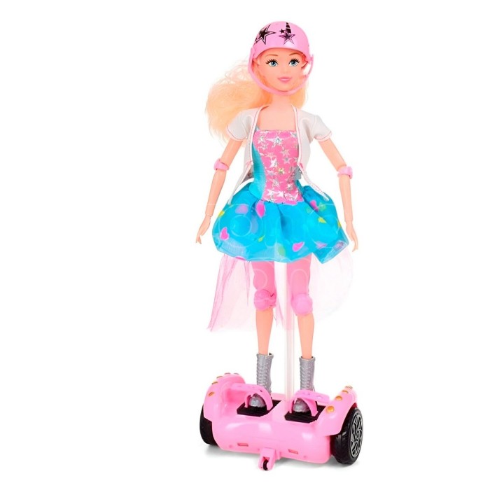 Muñeca Patineta Scooter Control Remoto Juguete + Accesorios