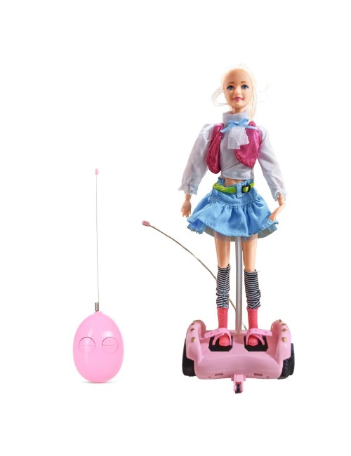 Muñeca Patineta Scooter Control Remoto Juguete + Accesorios